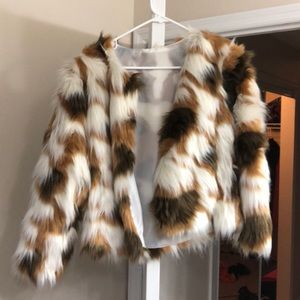 Faux fur coat
